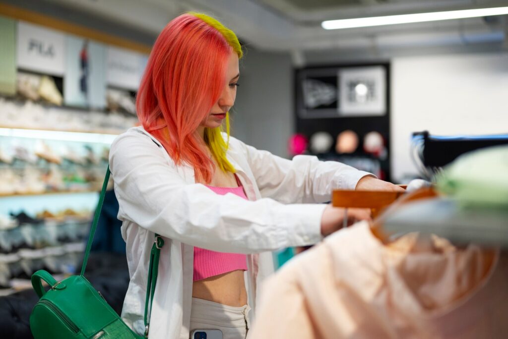 mujer tiro medio comprando centro comercial 23 2150585901